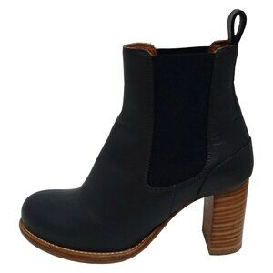 Chloe - Black Leather Chemical Fiber Women's Boots 141-080125